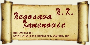 Negosava Kamenović vizit kartica